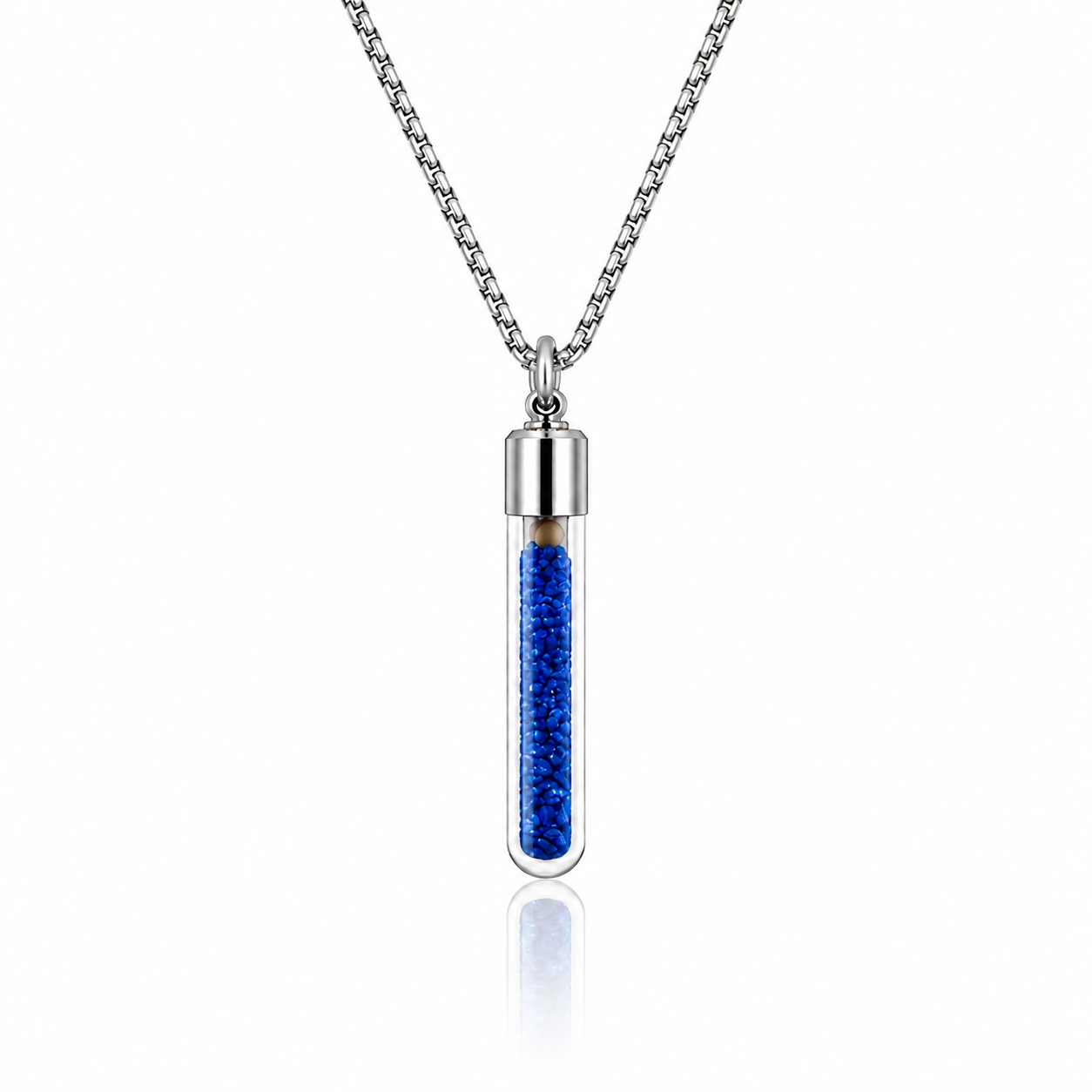 Blue Sand Mustard Seed Chain Necklace - Mustard Seed Necklaces