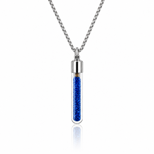 Blue Sand Mustard Seed Chain Necklace - Mustard Seed Necklaces