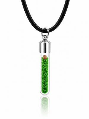 Mustard Seed Necklace With Green Sand