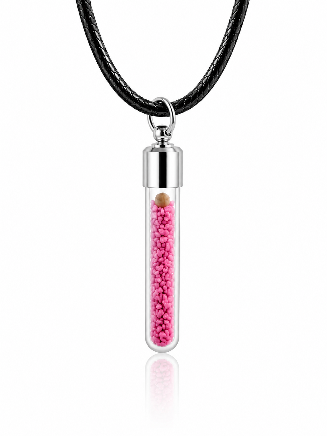 Mustard Seed Necklace With Pink Sand - Mustard Seed Necklaces