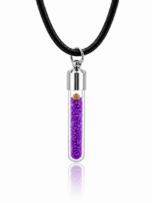 Mustard Seed Necklace With Purple Sand