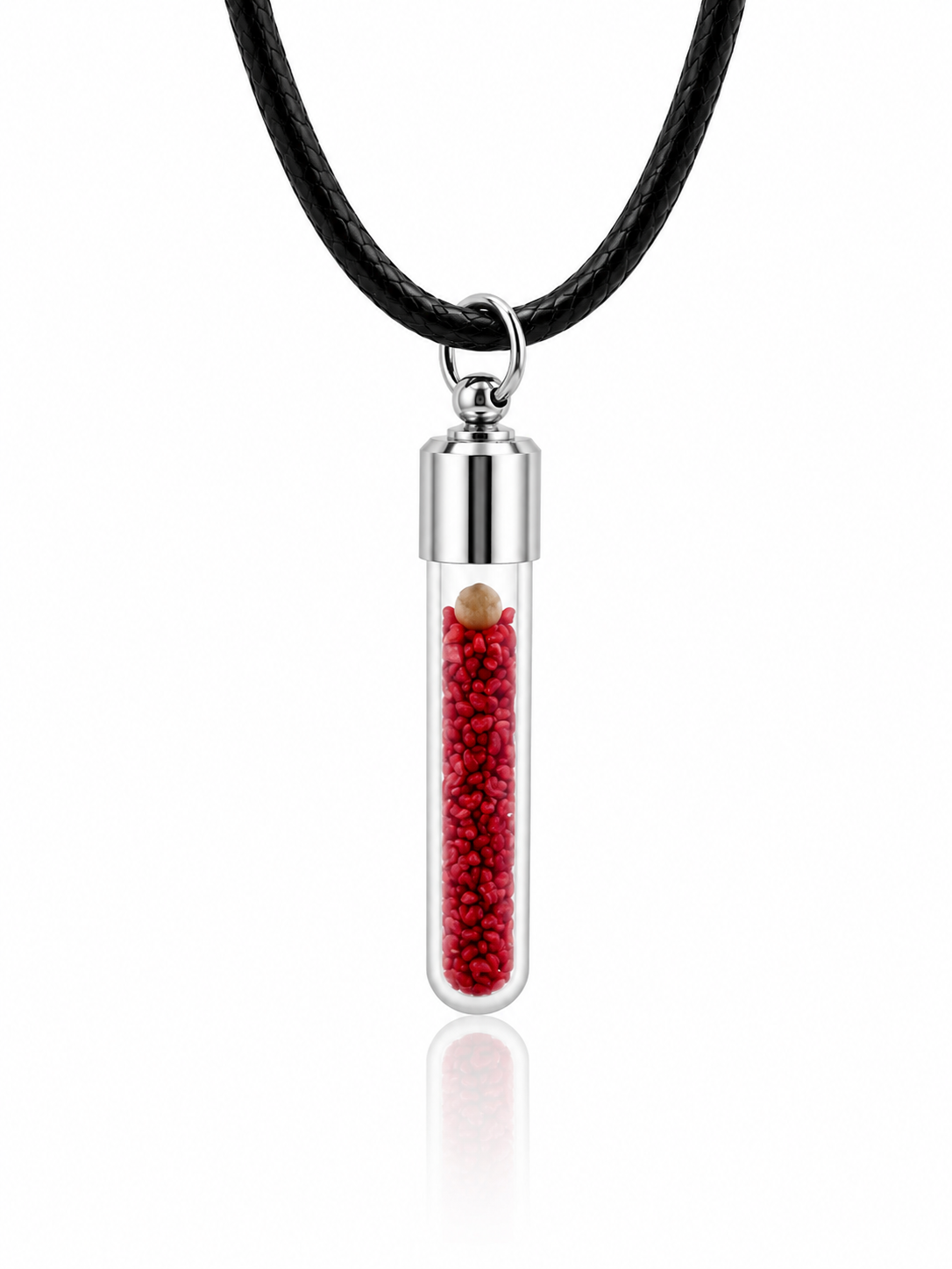 Mustard Seed Necklace With Red Sand - Mustard Seed Necklaces