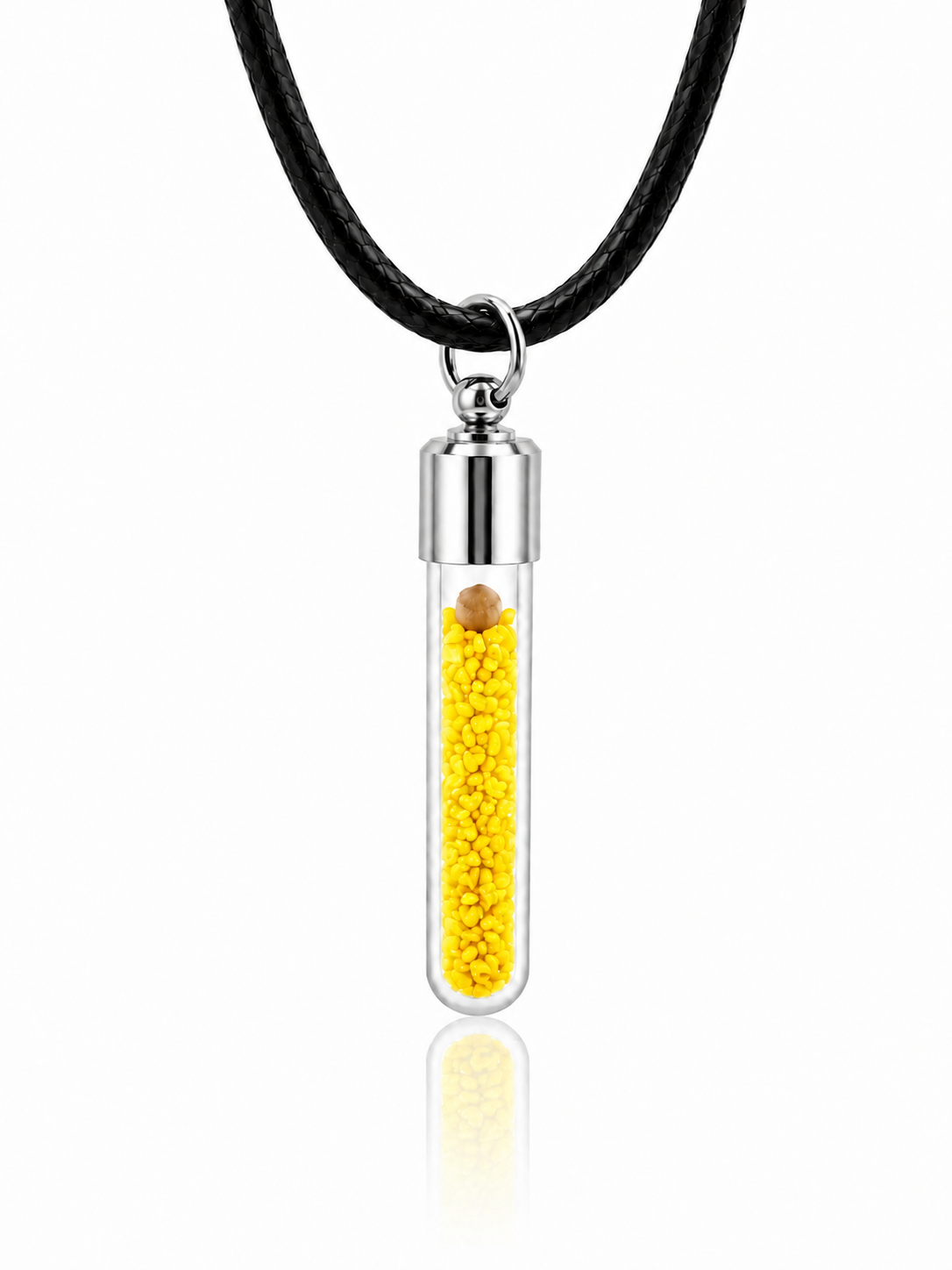 Mustard Seed Necklace With Yellow Sand - Mustard Seed Necklaces
