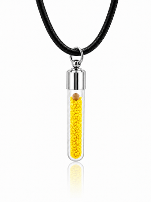 Mustard Seed Necklace With Yellow Sand - Mustard Seed Necklaces