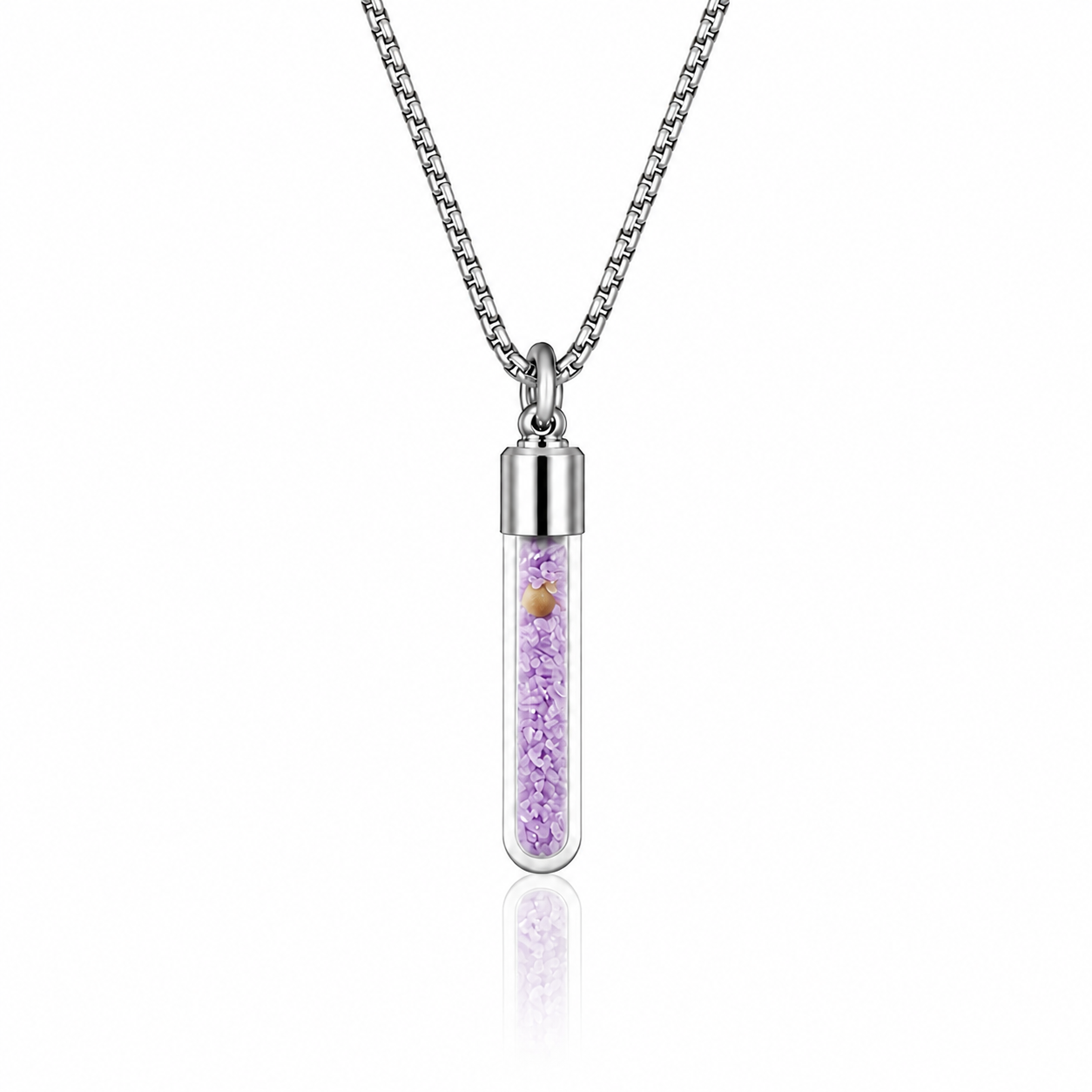 Purple Sand Mustard Seed Chain Necklace - Mustard Seed Necklaces