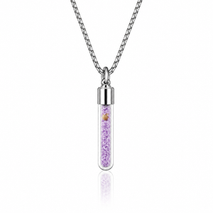 Purple Sand Mustard Seed Chain Necklace - Mustard Seed Necklaces