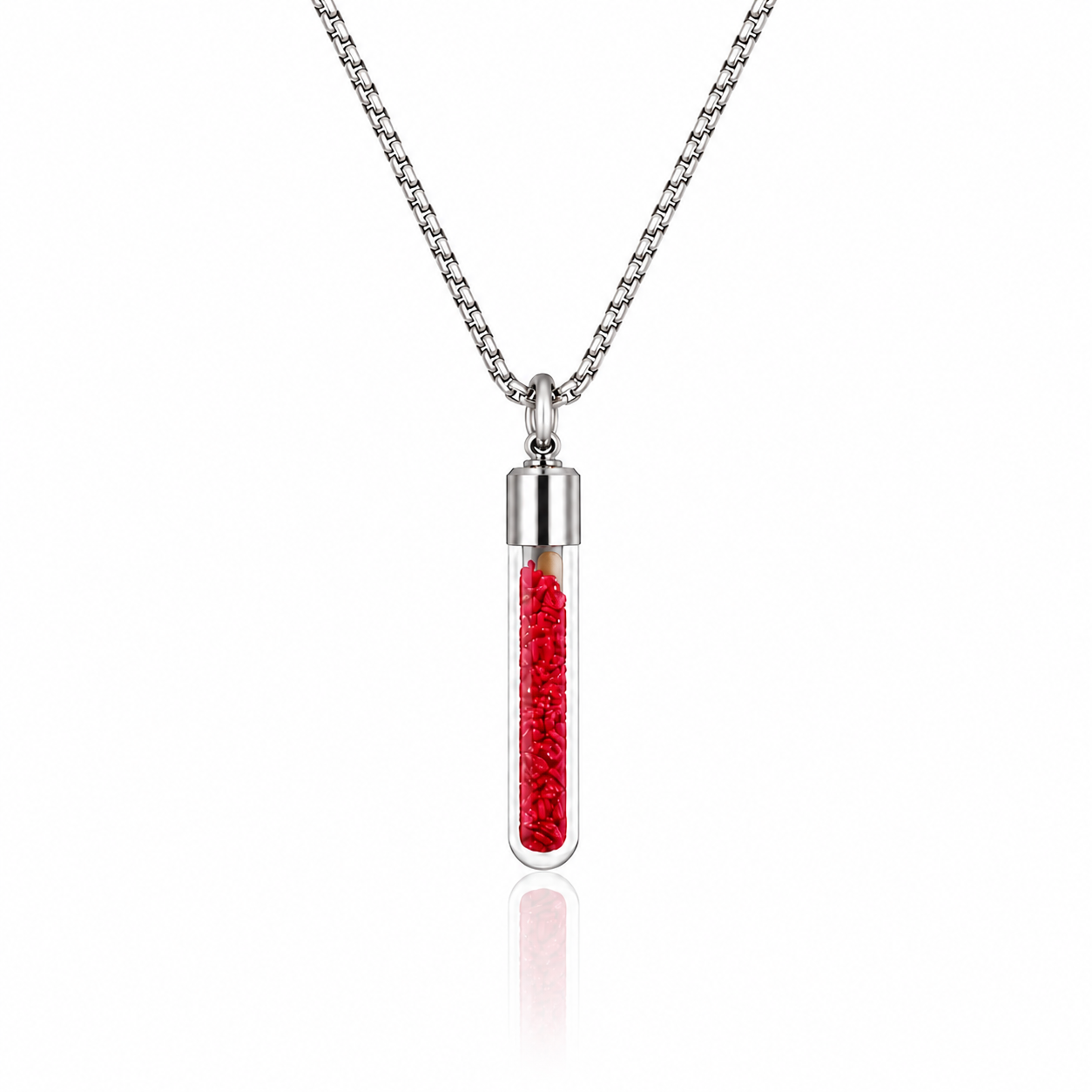 Red Sand Mustard Seed Chain Necklace - Mustard Seed Necklaces