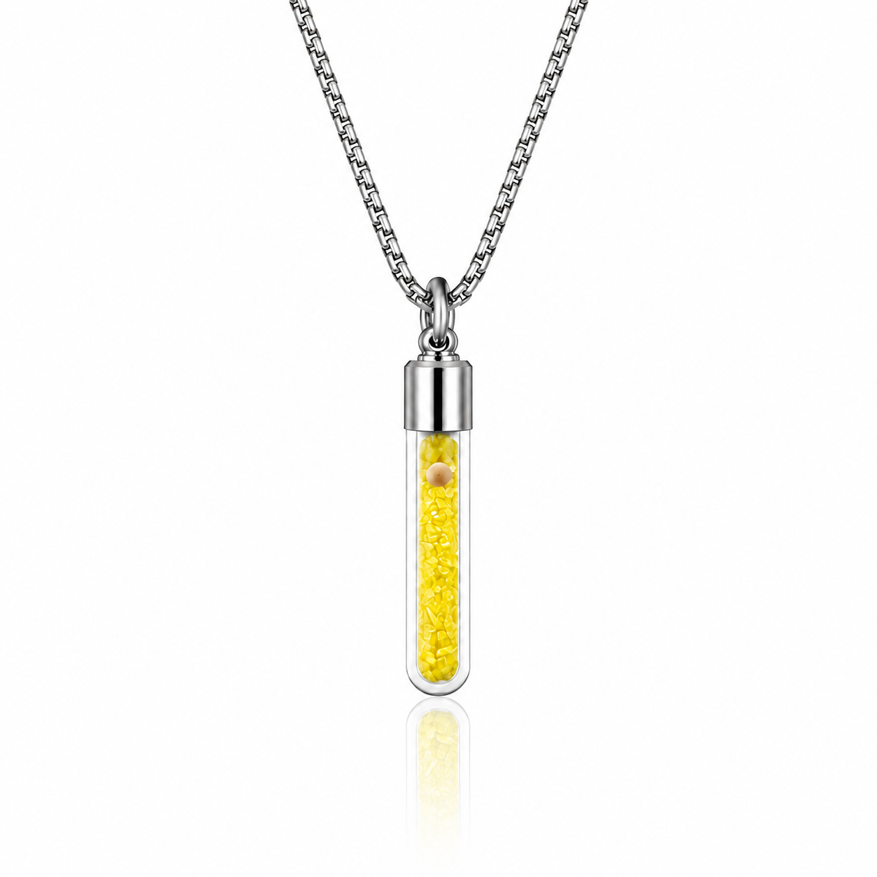 Yellow Sand Mustard Seed Chain Necklace - Mustard Seed Necklaces