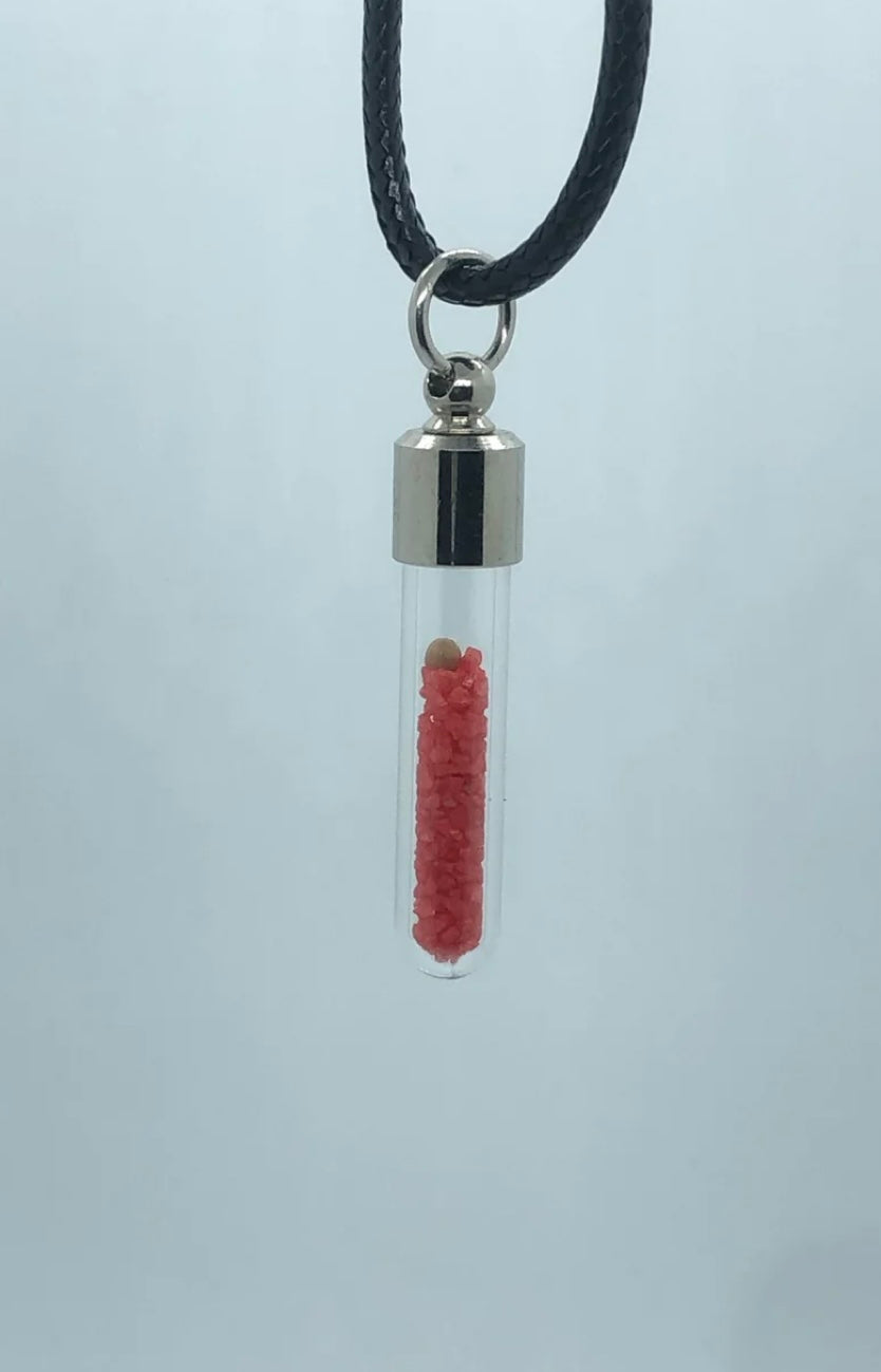 Mustard Seed Necklace With Red Sand - Mustard Seed Necklaces